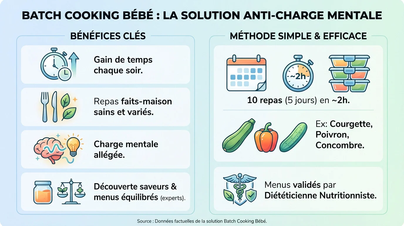 Préparation de petits pots pour bébé en batch cooking avec des légumes frais