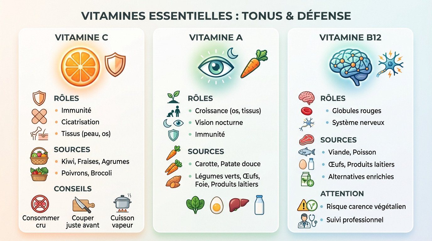 Enfant en pleine forme mangeant des fruits riches en vitamines pour sa croissance