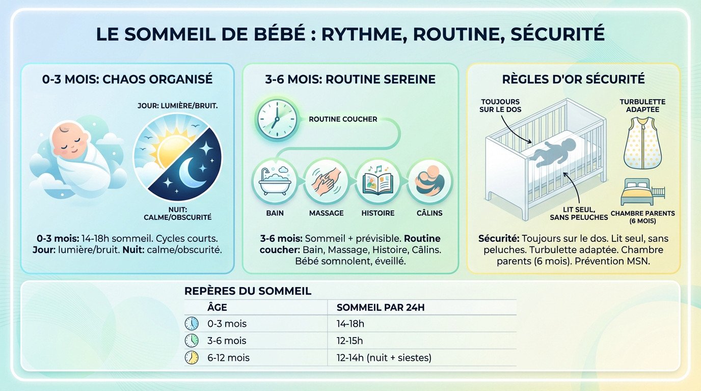 Bébé dort paisiblement dans un environnement sécurisé et apaisant