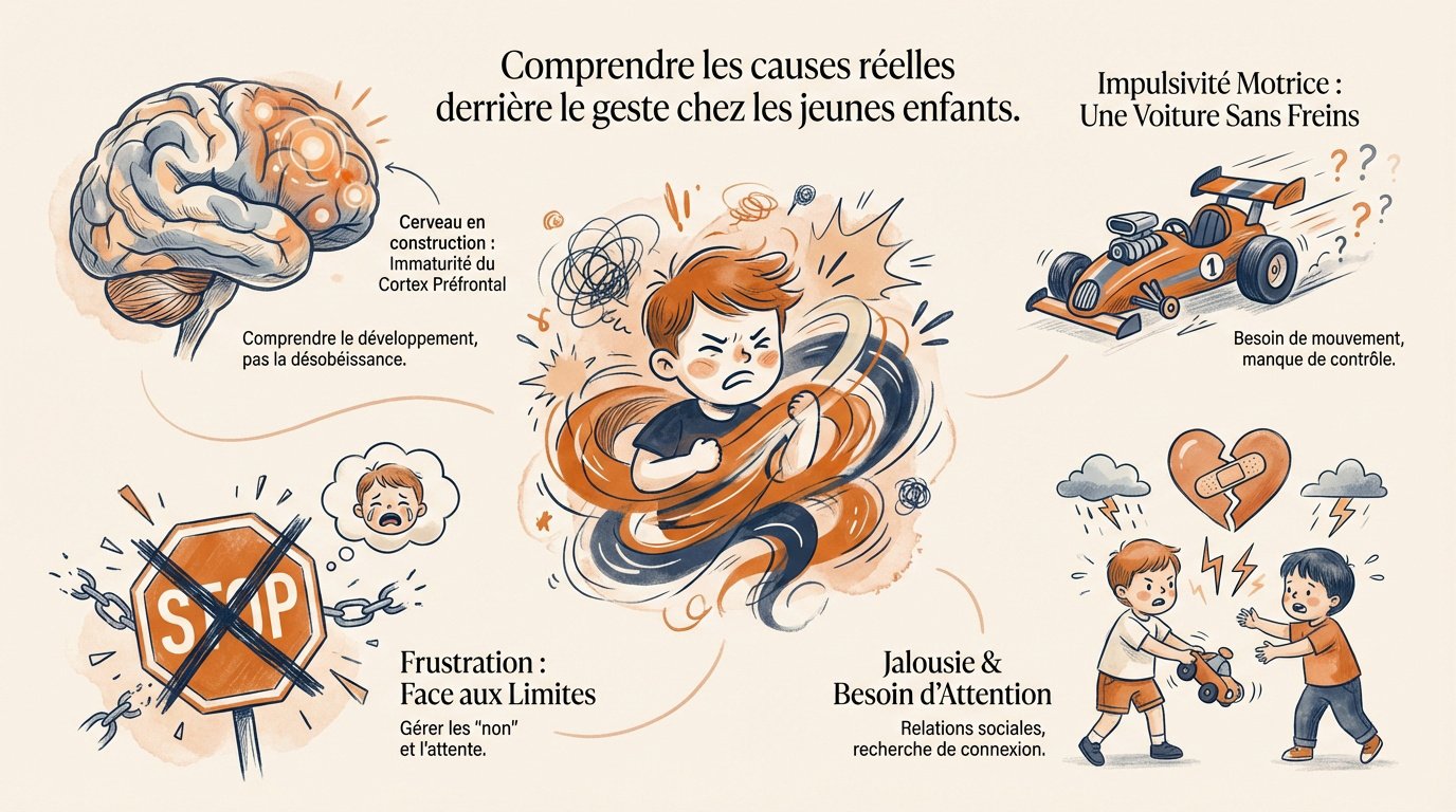 Enfant en pleine tempête émotionnelle exprimant sa frustration par le geste