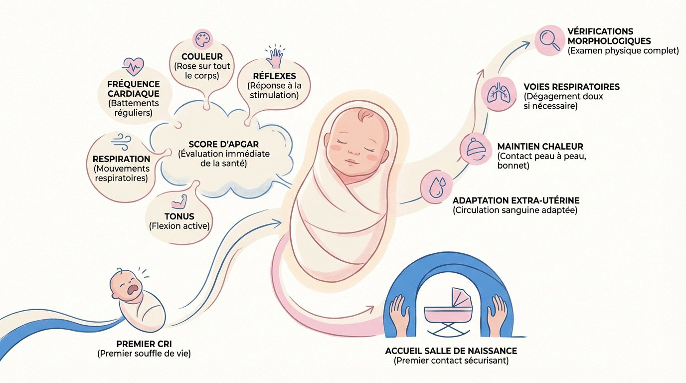 evaluation du nouveau ne premier cri et score dapgar Évaluation médicale du nouveau-né en salle de naissance pour le score d'Apgar