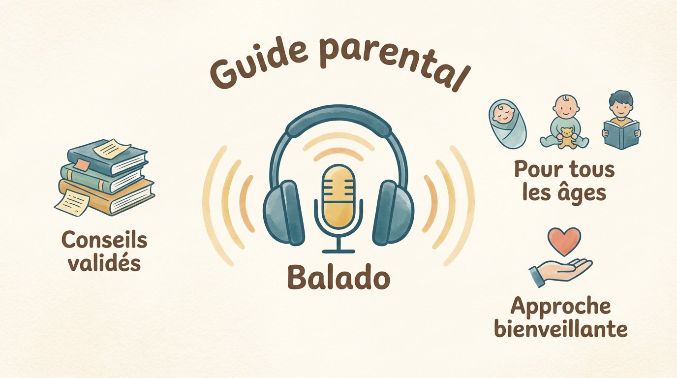Parent écoutant un balado sur le développement de l'enfant