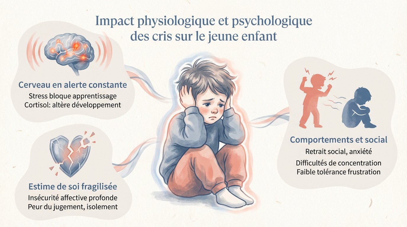 Impact des cris sur le cerveau et la psychologie du jeune enfant