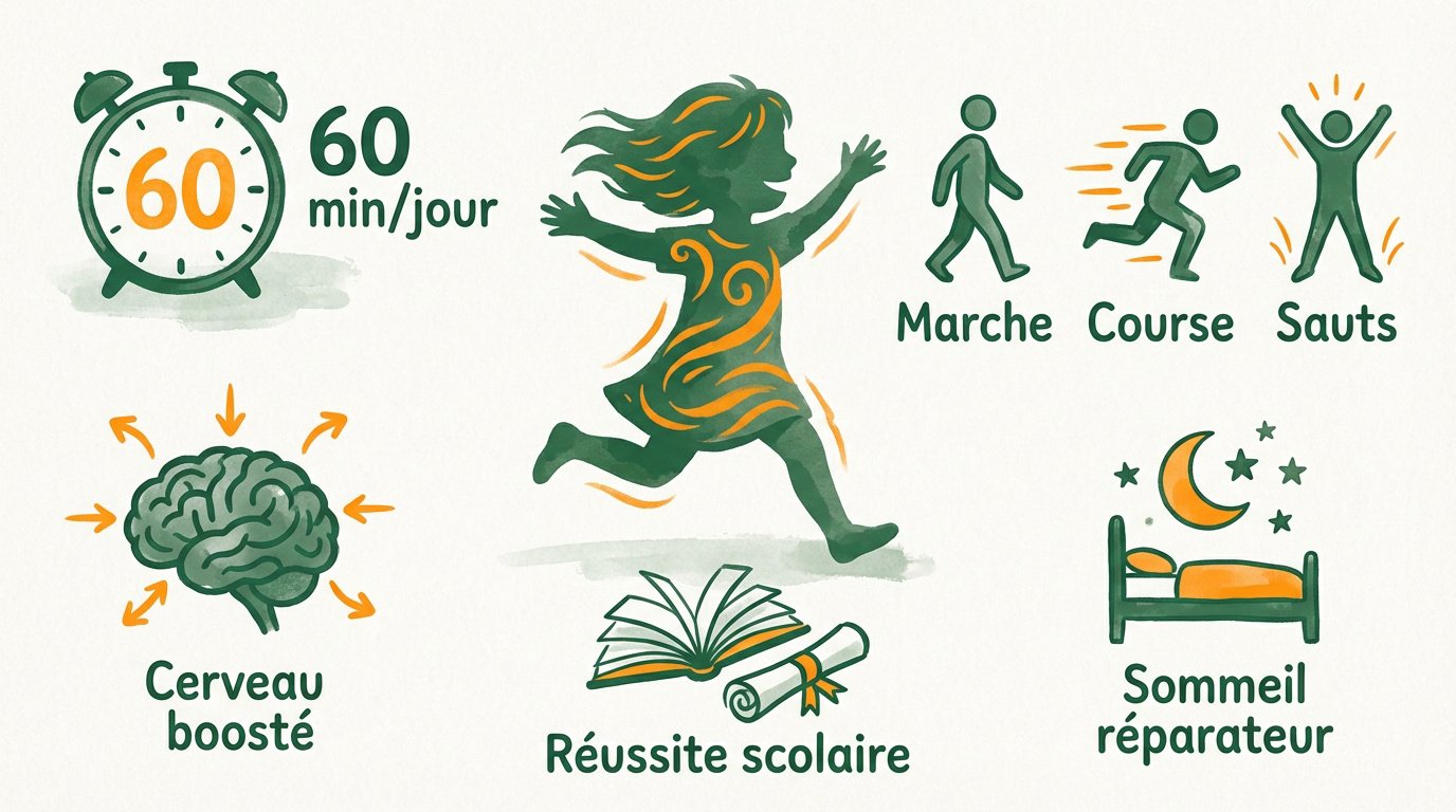 Enfants actifs pratiquant une activité physique en plein air pour leur santé