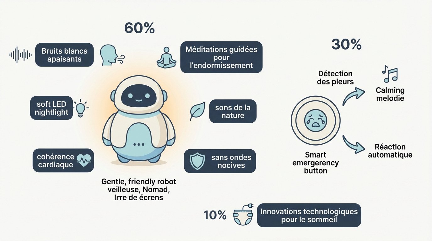 Robot veilleuse Little Nomad pour un sommeil apaisé sans écran
