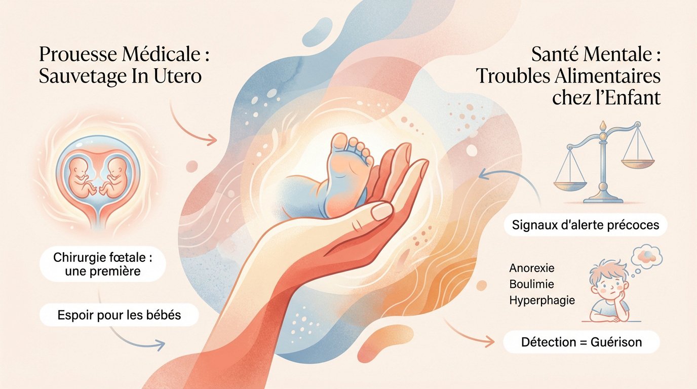 Intervention médicale in utero et sensibilisation aux troubles alimentaires chez l'enfant