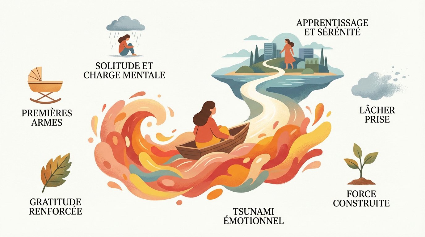 Mère de famille nombreuse organisant son quotidien avec sérénité