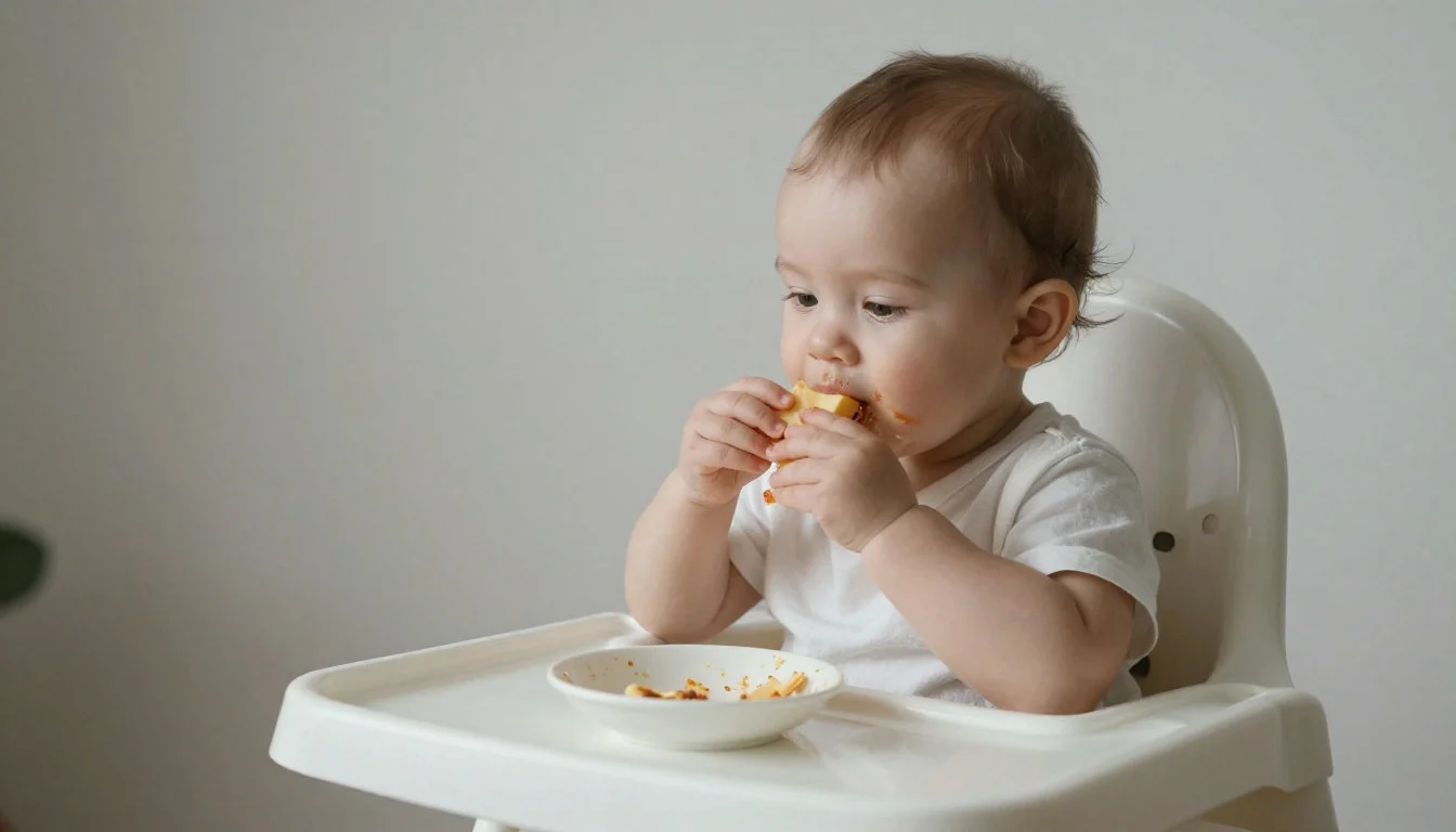 Petites mains grande assiette pour l'introduction sereine des solides