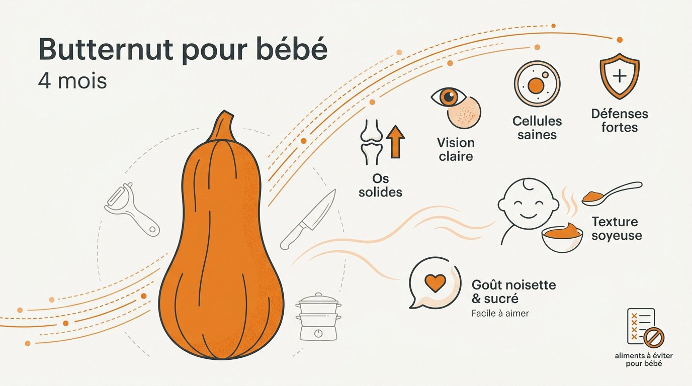 Purée de courge butternut pour bébé
