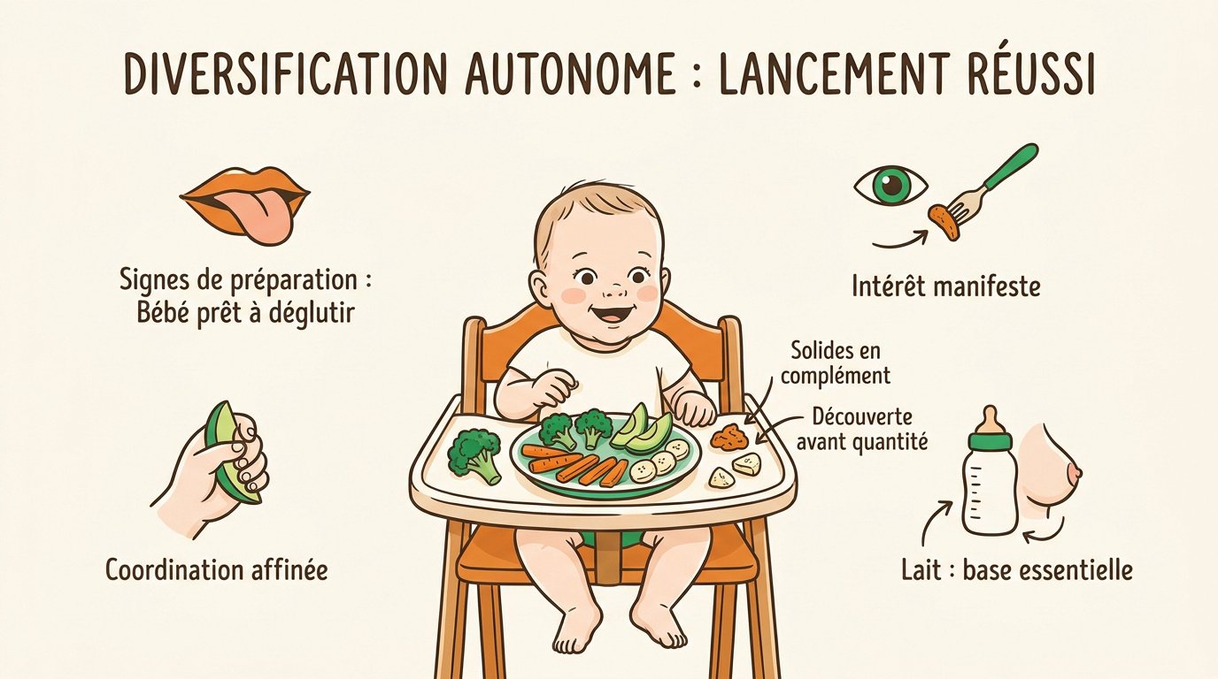 Bébé de 6 mois découvrant des morceaux de légumes fondants en DME