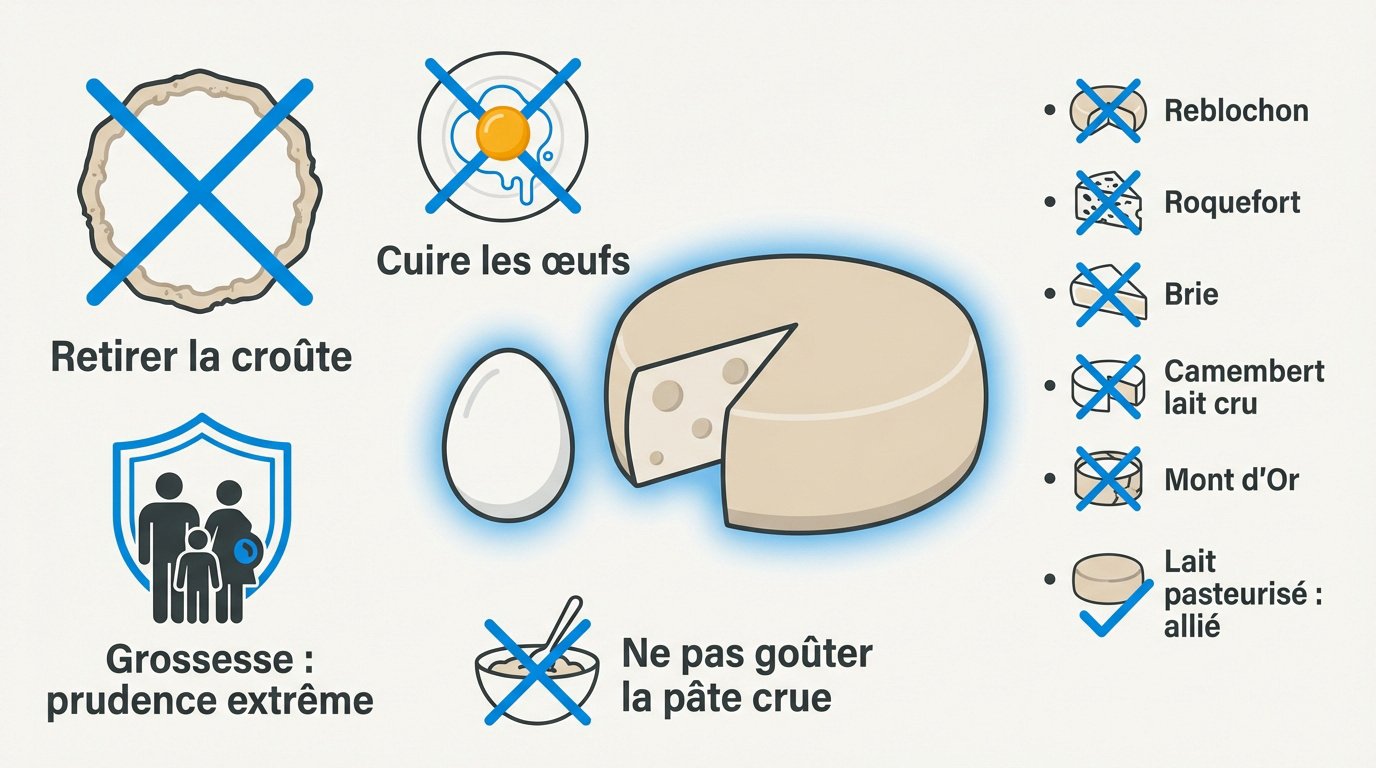 securite alimentaire fromages et oeufs Sélection de fromages à pâte dure et œufs frais pour une alimentation sécurisée