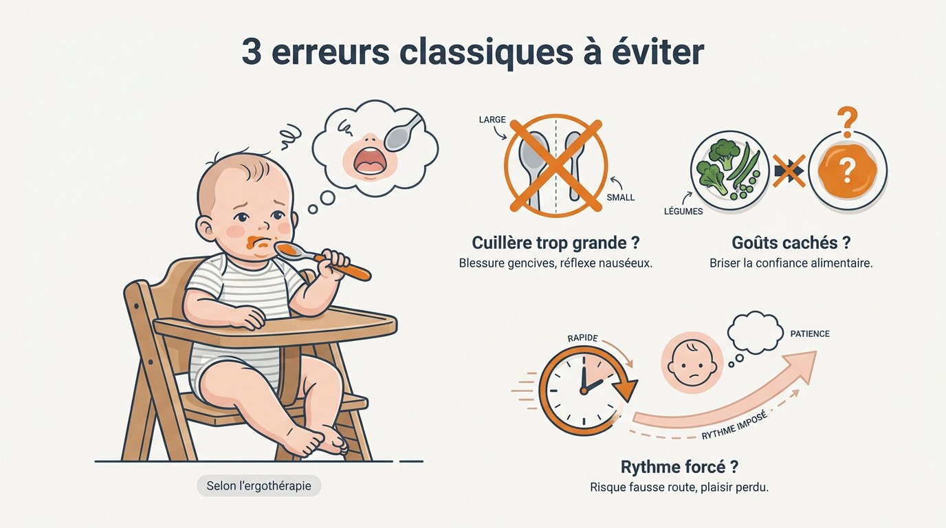 Erreurs courantes de diversification alimentaire chez le bébé