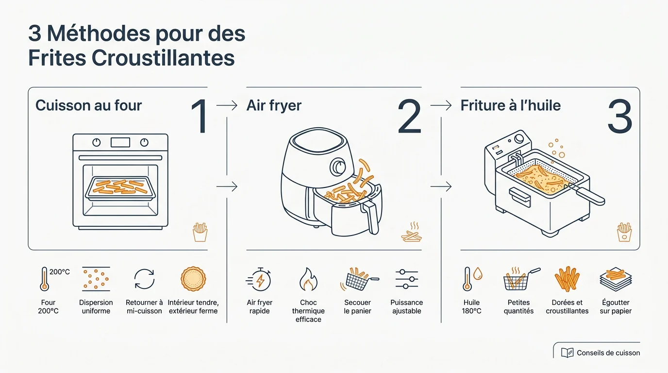 Trois méthodes de cuisson pour des frites de patate douce croustillantes