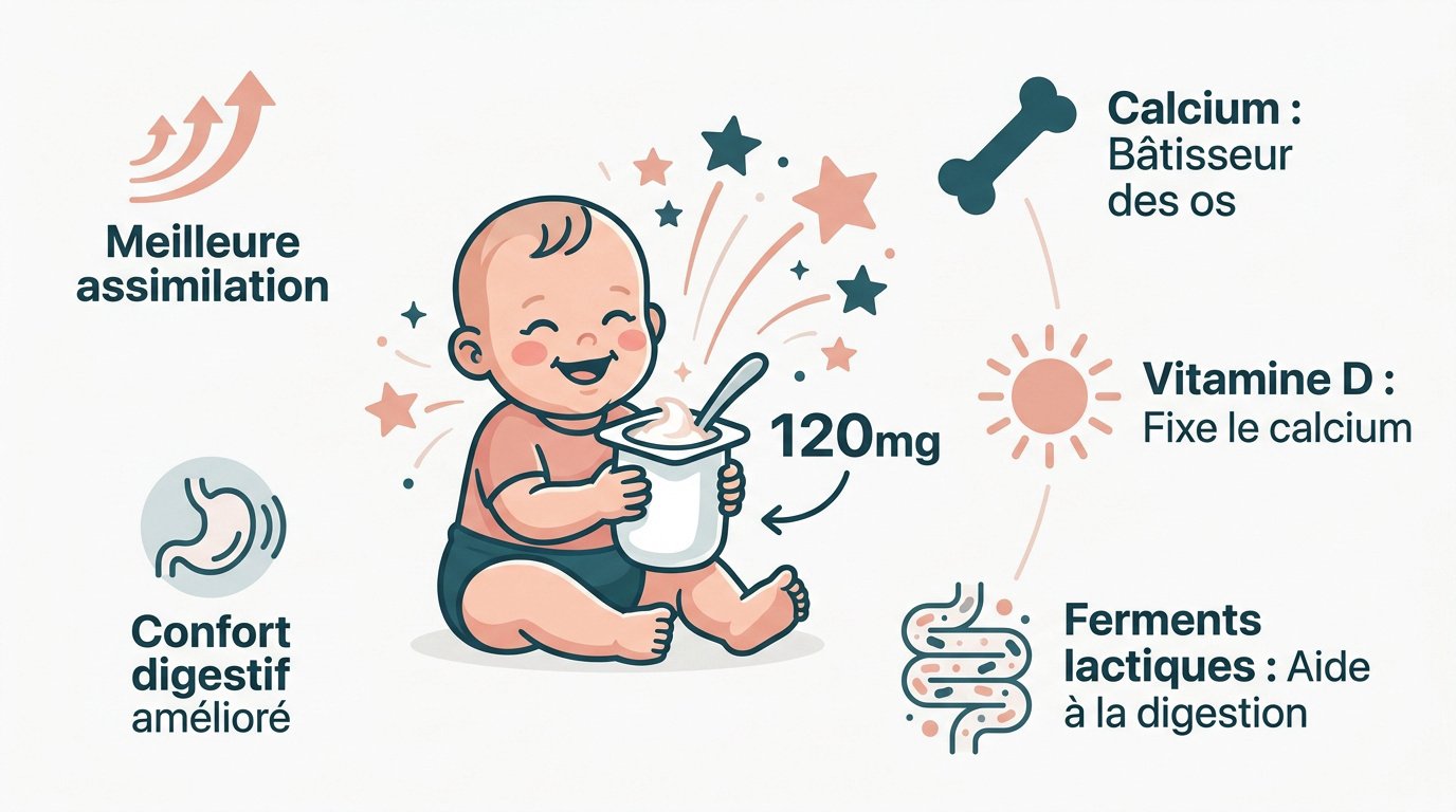 Yaourt nature pour la croissance de bébé