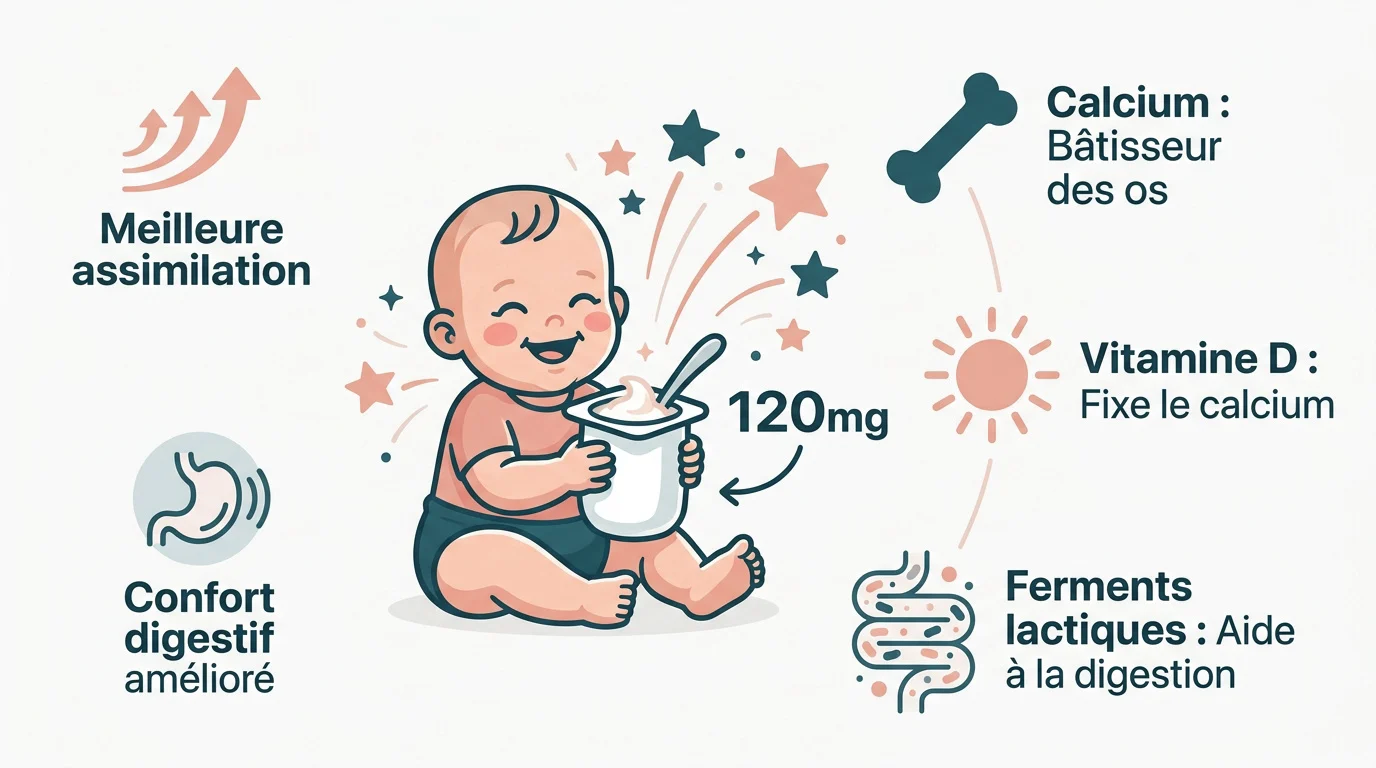Yaourt nature pour la croissance de bébé