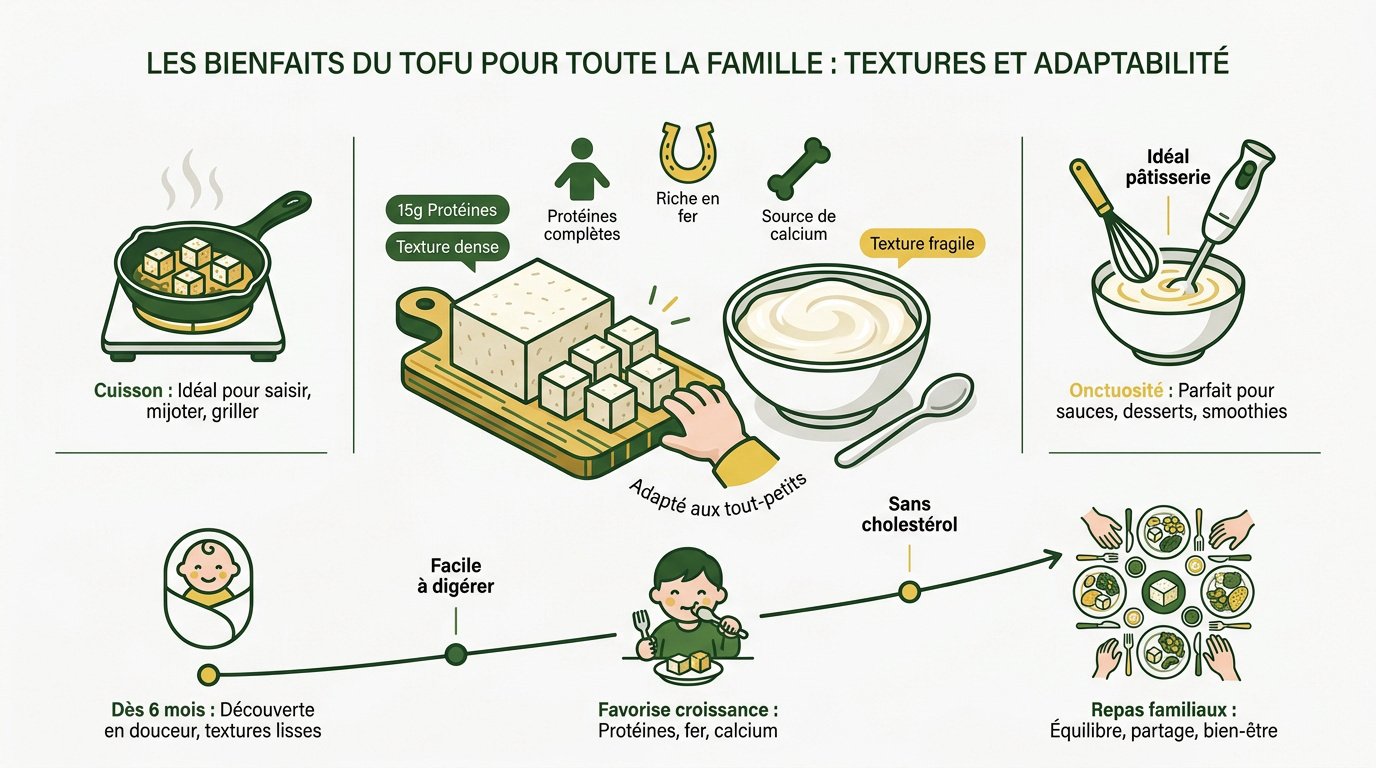 Textures de tofu ferme et soyeux pour la cuisine