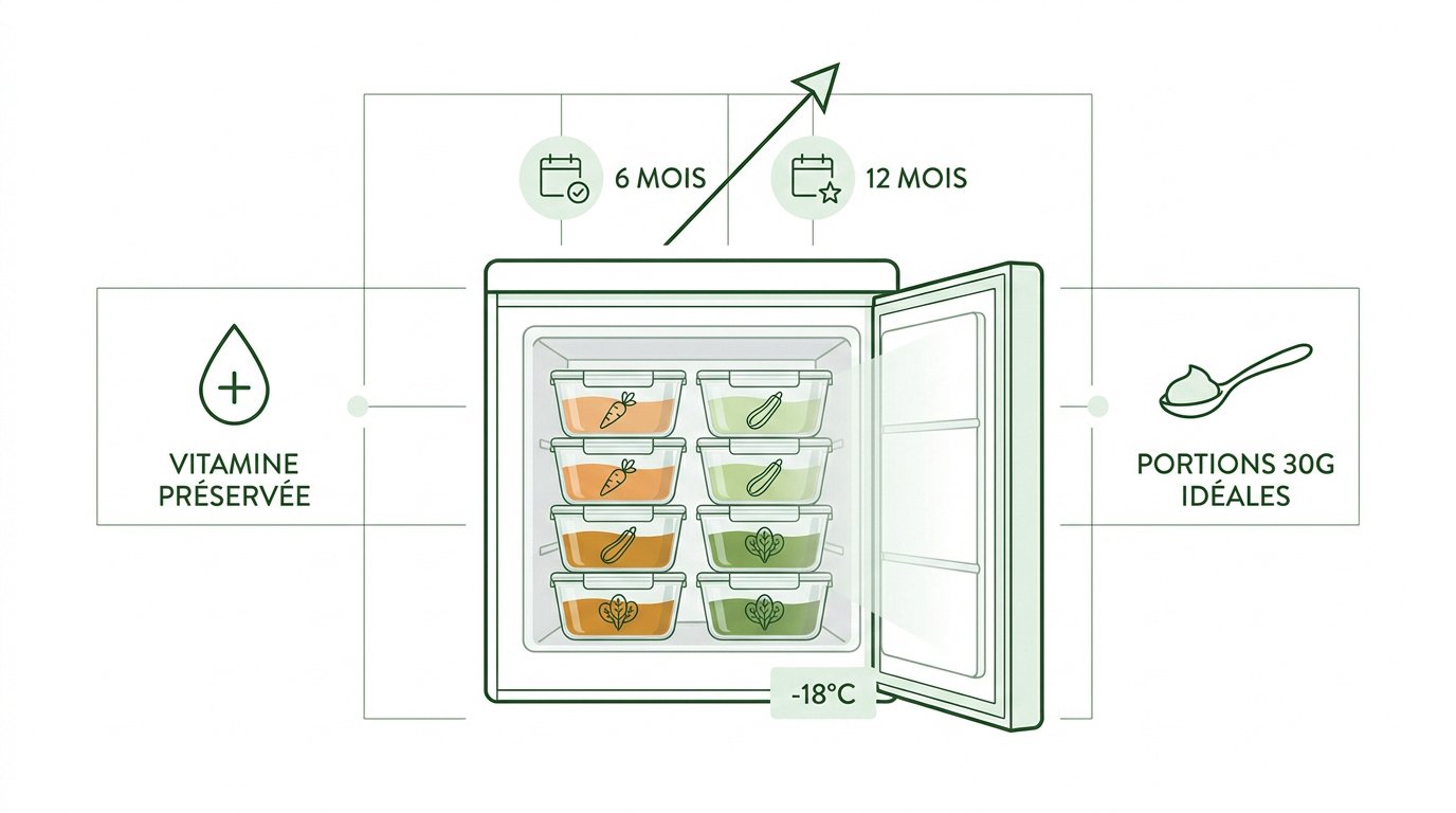 congelation de purees conservation et portions Portions de purée maison prêtes pour la congélation