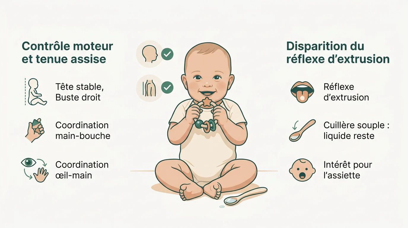 Bébé développant sa motricité fine en portant un objet à sa bouche avant la diversification