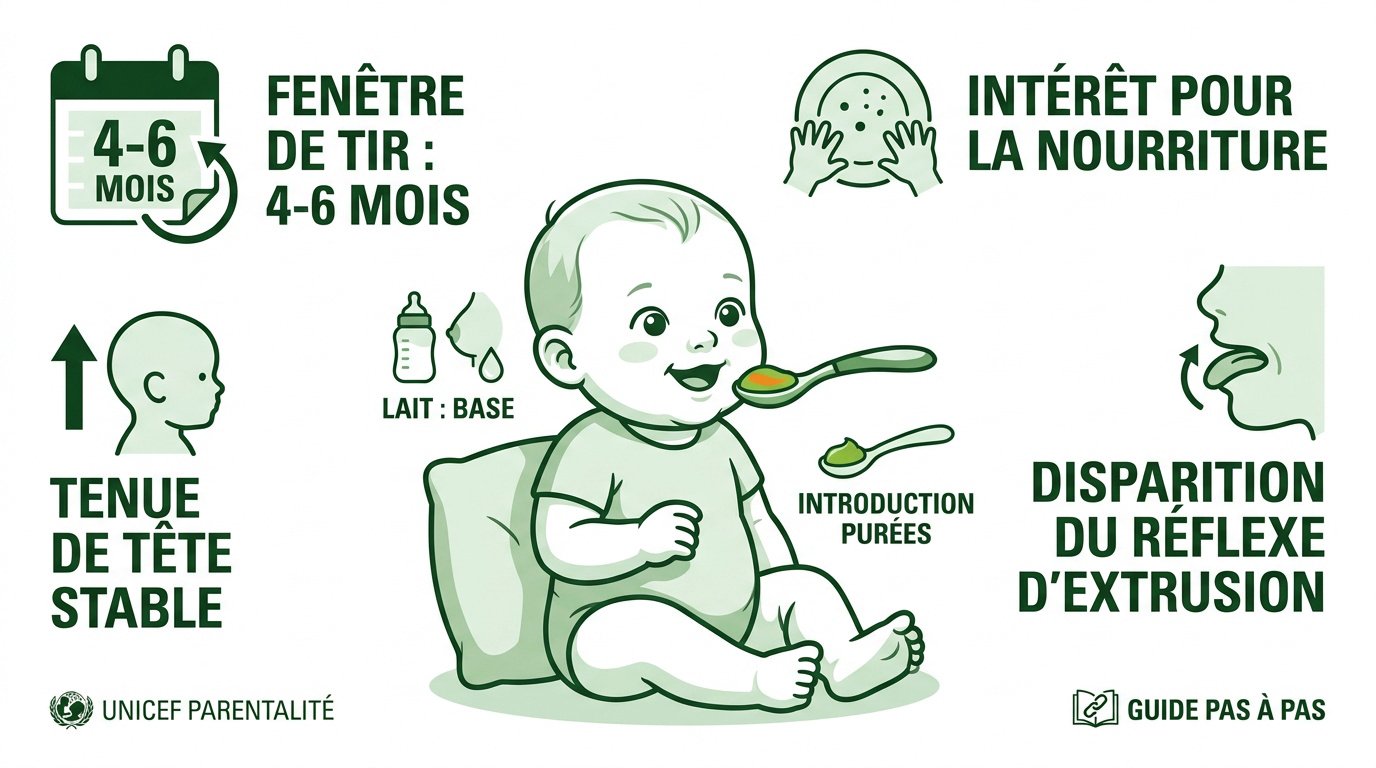 Bébé prêt pour ses premières purées