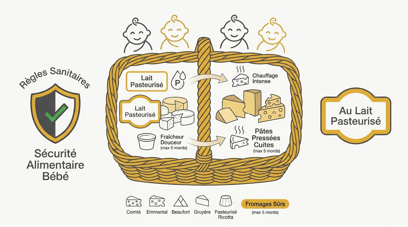 Sélection de fromages pasteurisés sécurisés pour l'alimentation de bébé