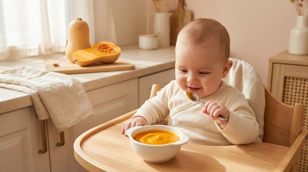Butternut bébé 4 mois | Guide et purée maison réussie