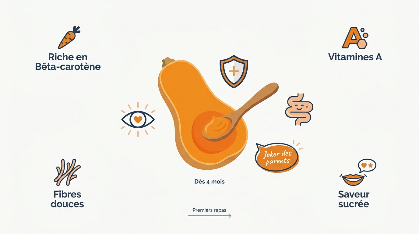 Purée de courge butternut pour bébé