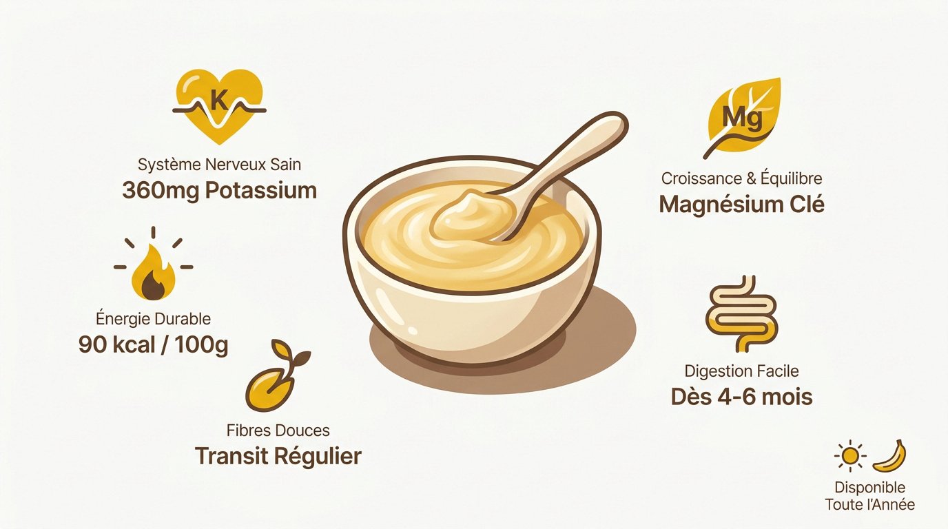 Compote de bananes onctueuse riche en potassium