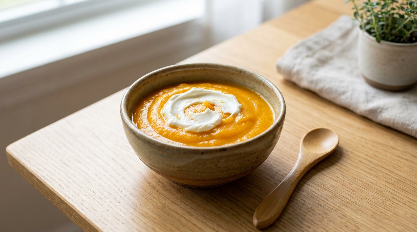 Recette bébé butternut | Guide 2026 et purée au chèvre