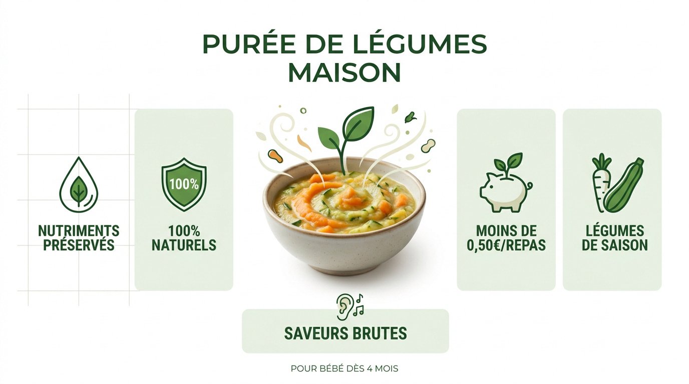 Purée de légumes maison pour bébé