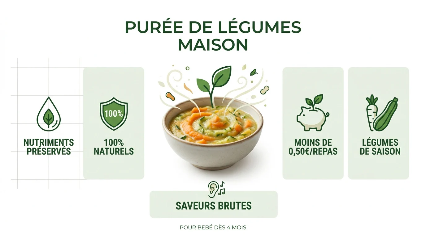Purée de légumes maison pour bébé