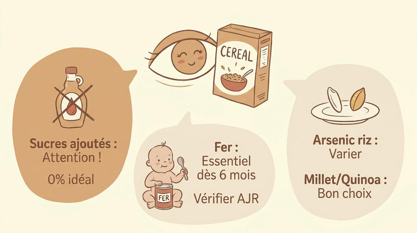Analyse des étiquettes nutritionnelles des céréales pour bébé pour repérer les sucres ajoutés