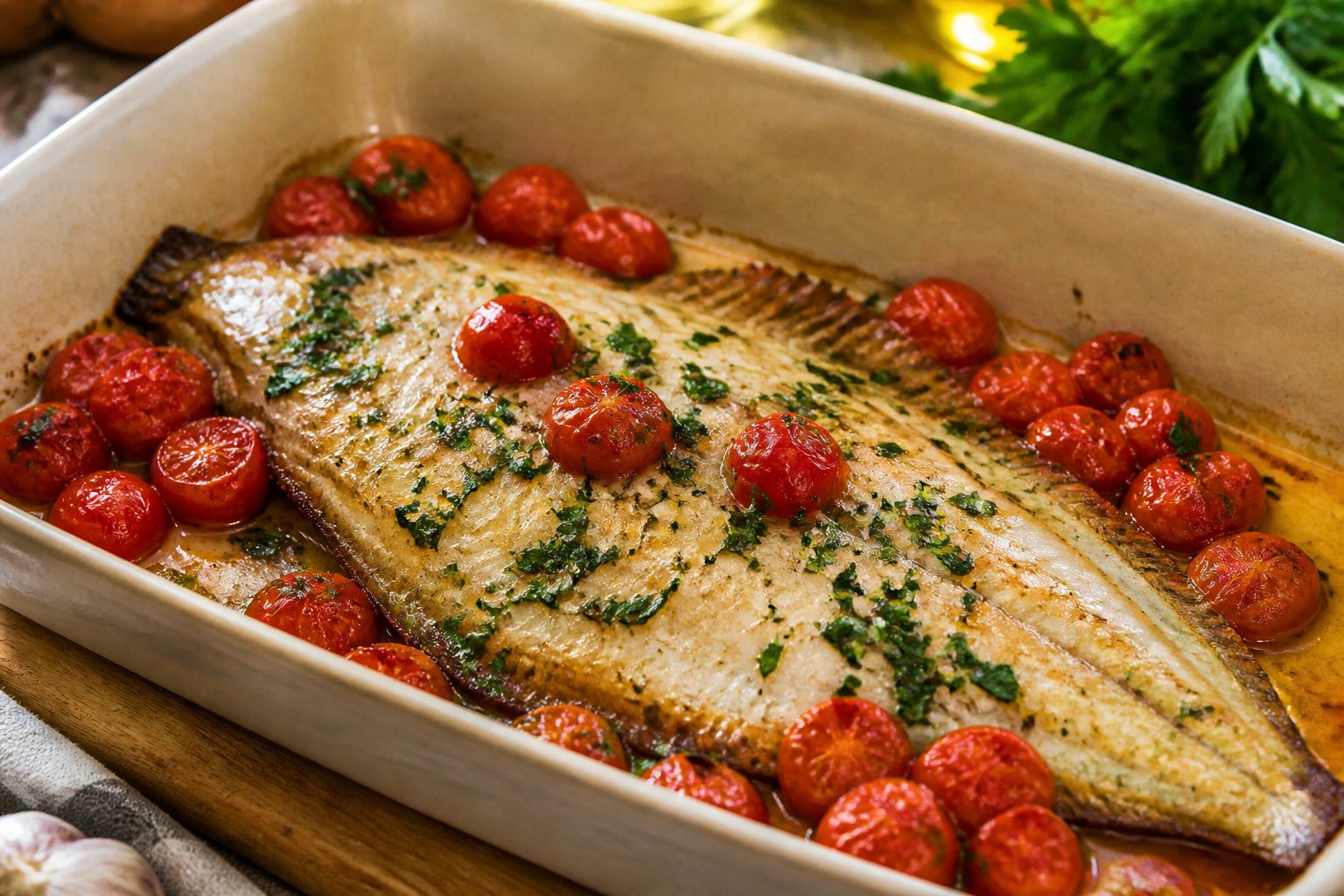 Cuisiner la sole au four avec des aromates
