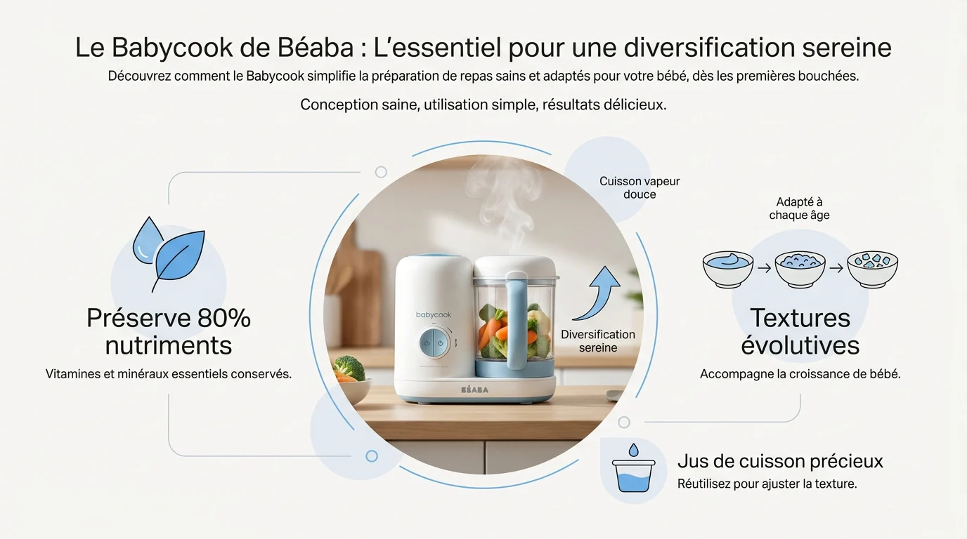 Préparation d'un repas sain avec le robot Babycook de Béaba