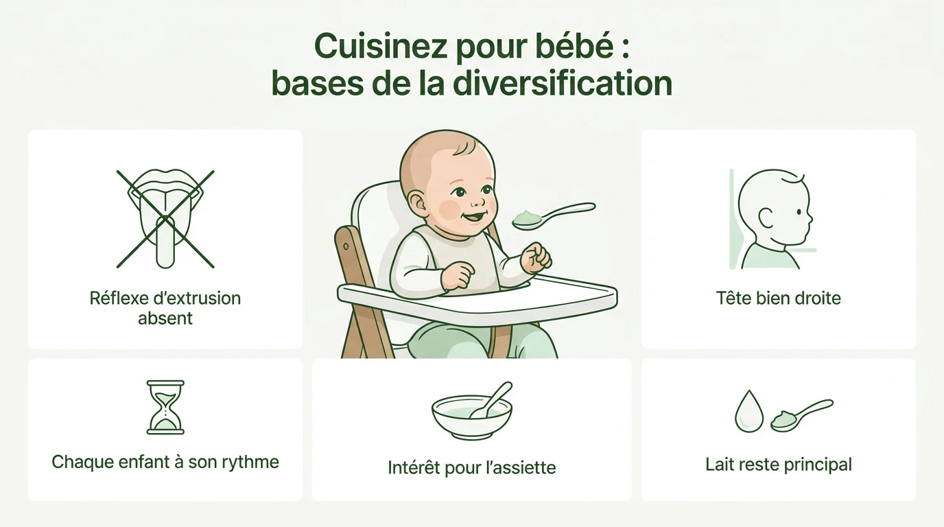 diversification les bases pour bebe Bébé découvrant ses premières purées de légumes maison