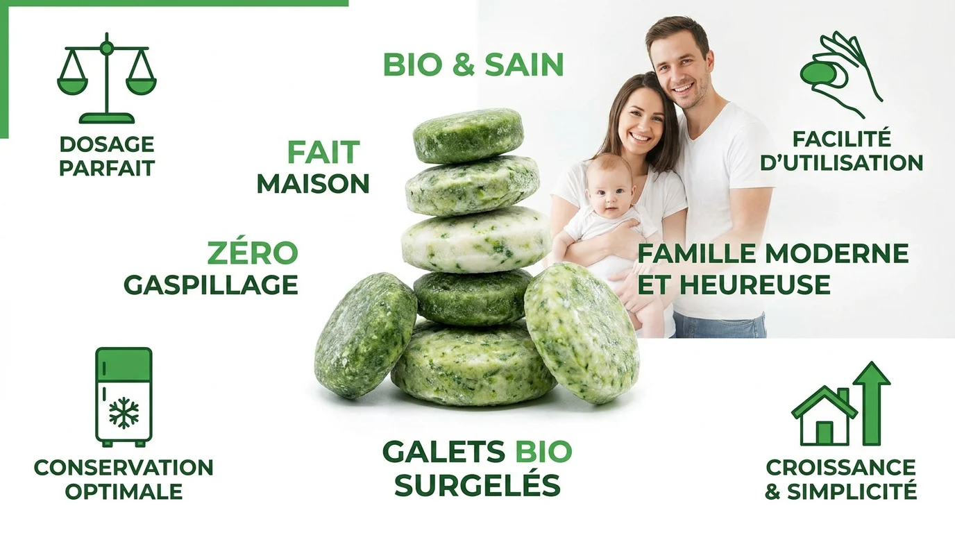 Galets bio surgelés Yooji pour une diversification alimentaire saine