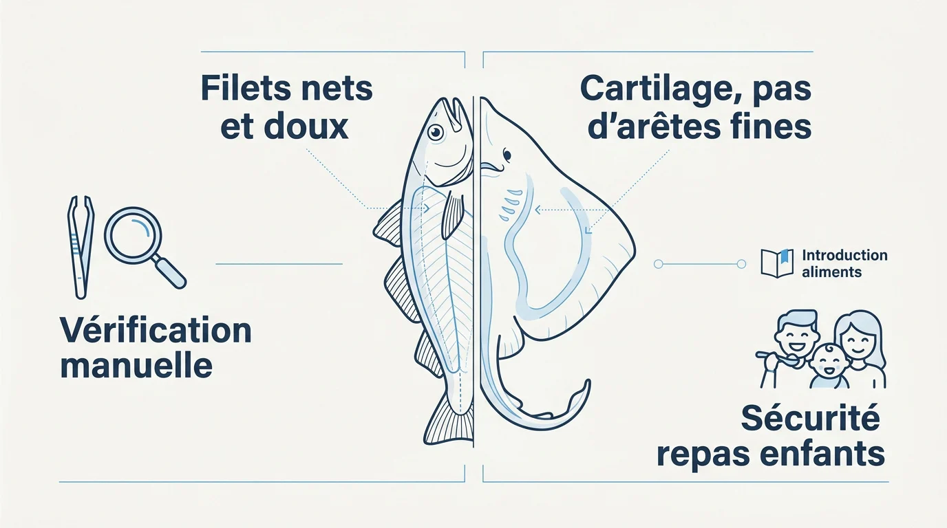 Filet de poisson blanc sans arêtes préparé pour un enfant
