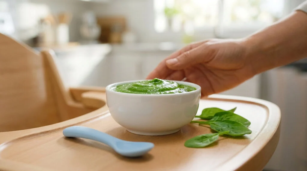 Recette bébé épinard | Guide 2026 et purée dès 6 mois