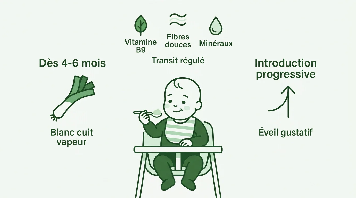 Purée de blanc de poireau pour bébé