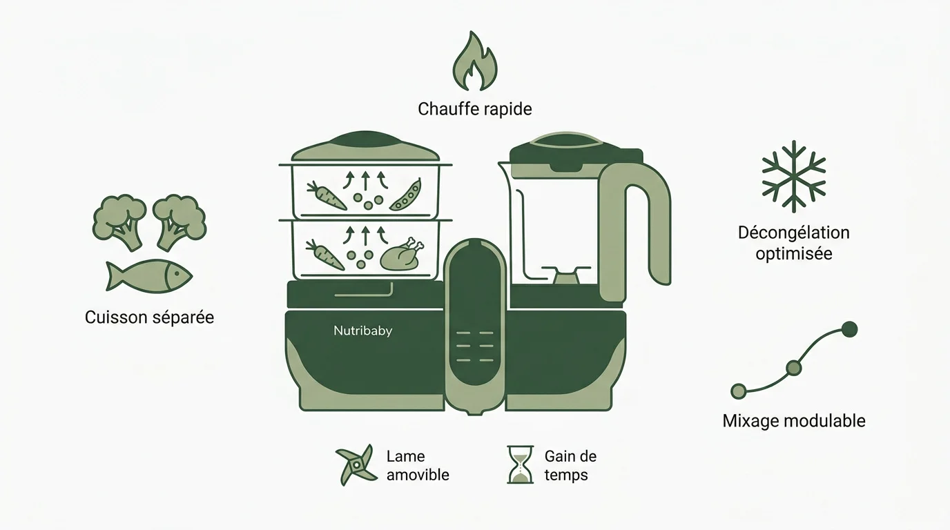 Robot Nutribaby Babymoov pour la préparation des repas de bébé