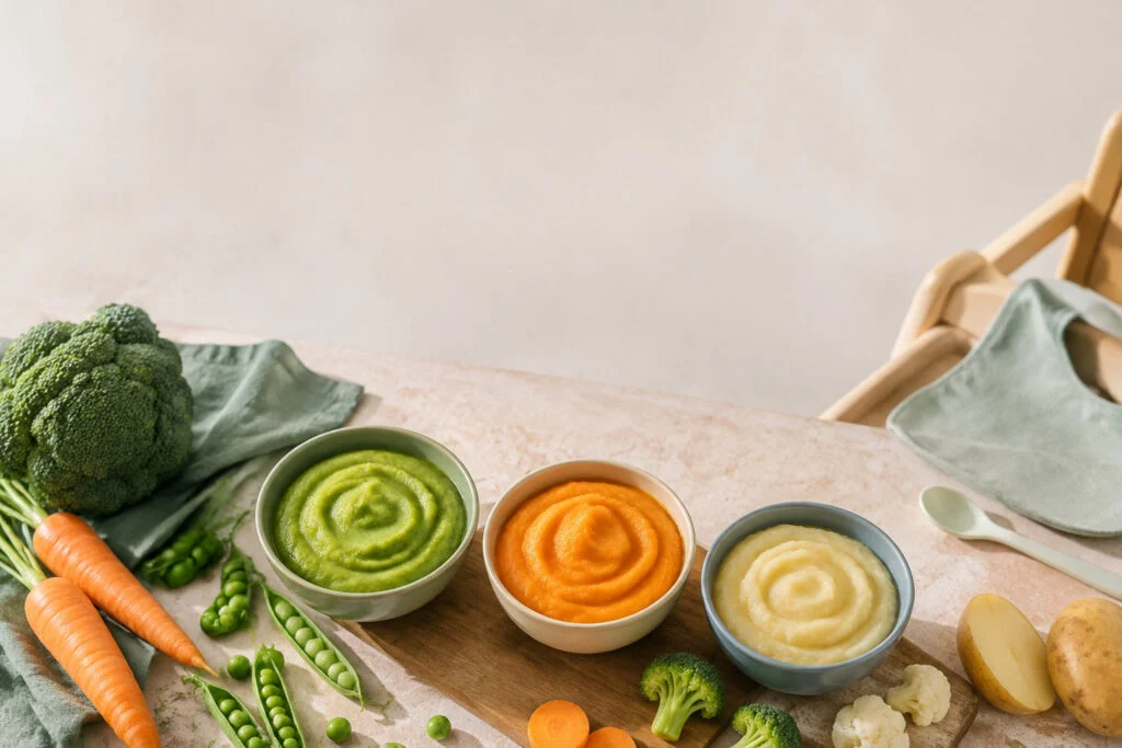 Recettes de purée pour bébé, simples et faciles à mixer