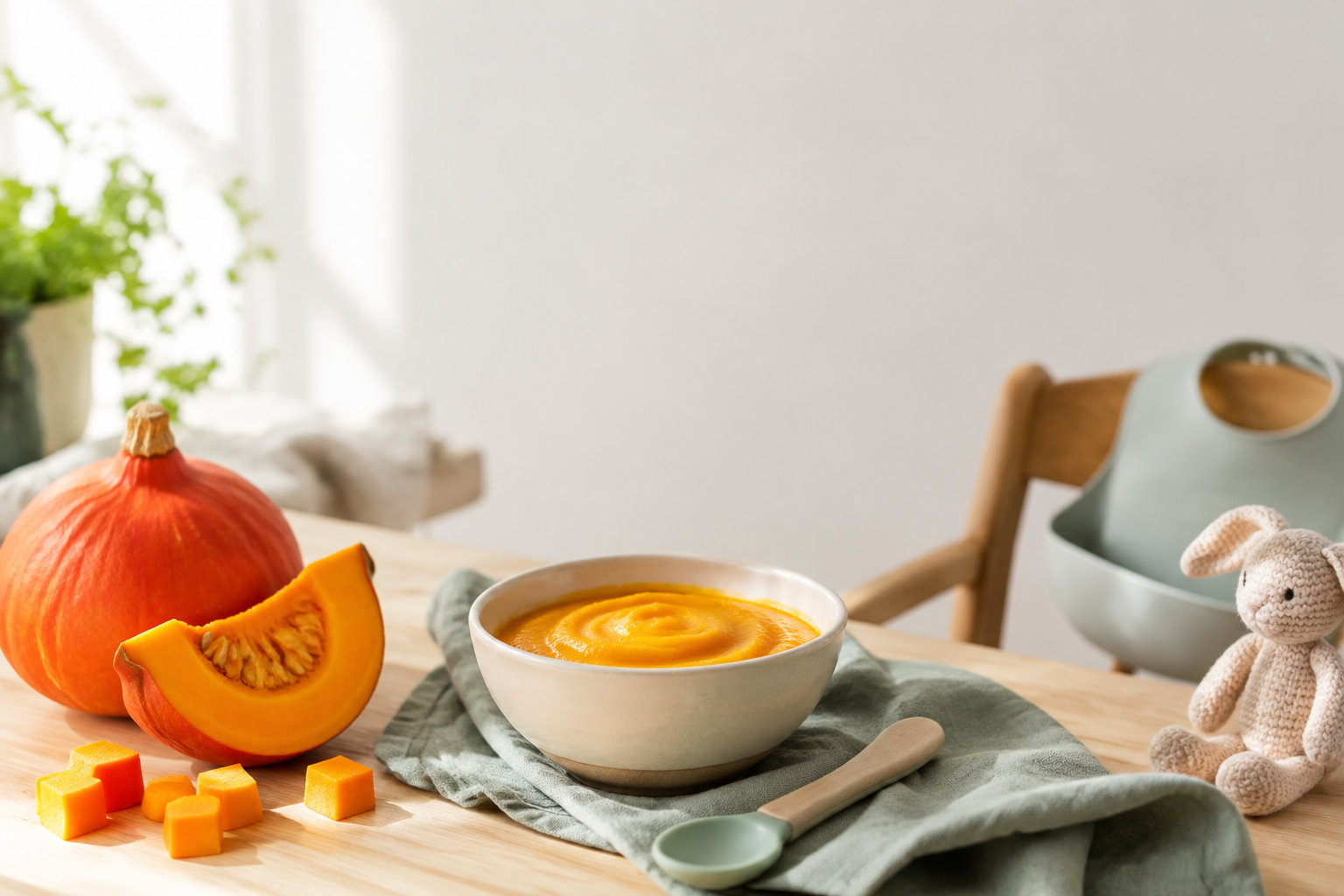 Recette bébé potimarron facile dès 6 mois, une purée douce