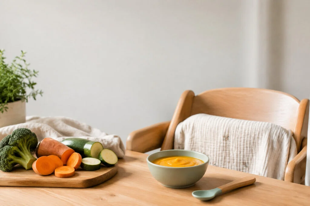 Légumes pour bébé de 4 mois, choix et préparation simples