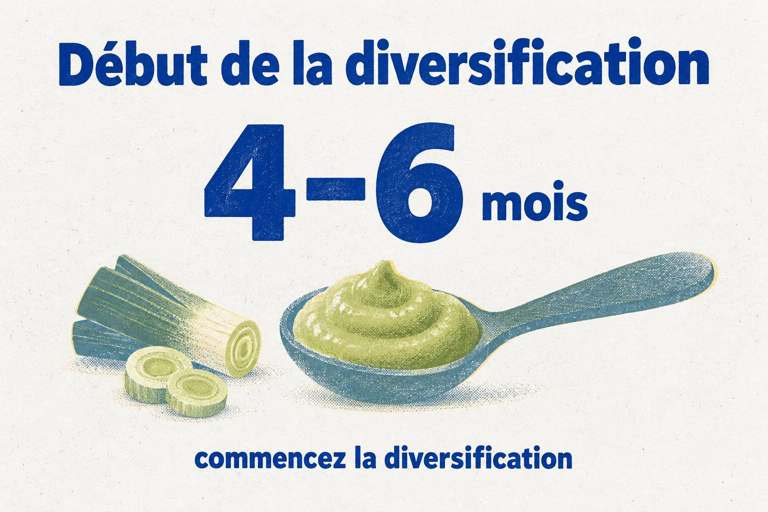 Commencez la diversification entre 4 et 6 mois.