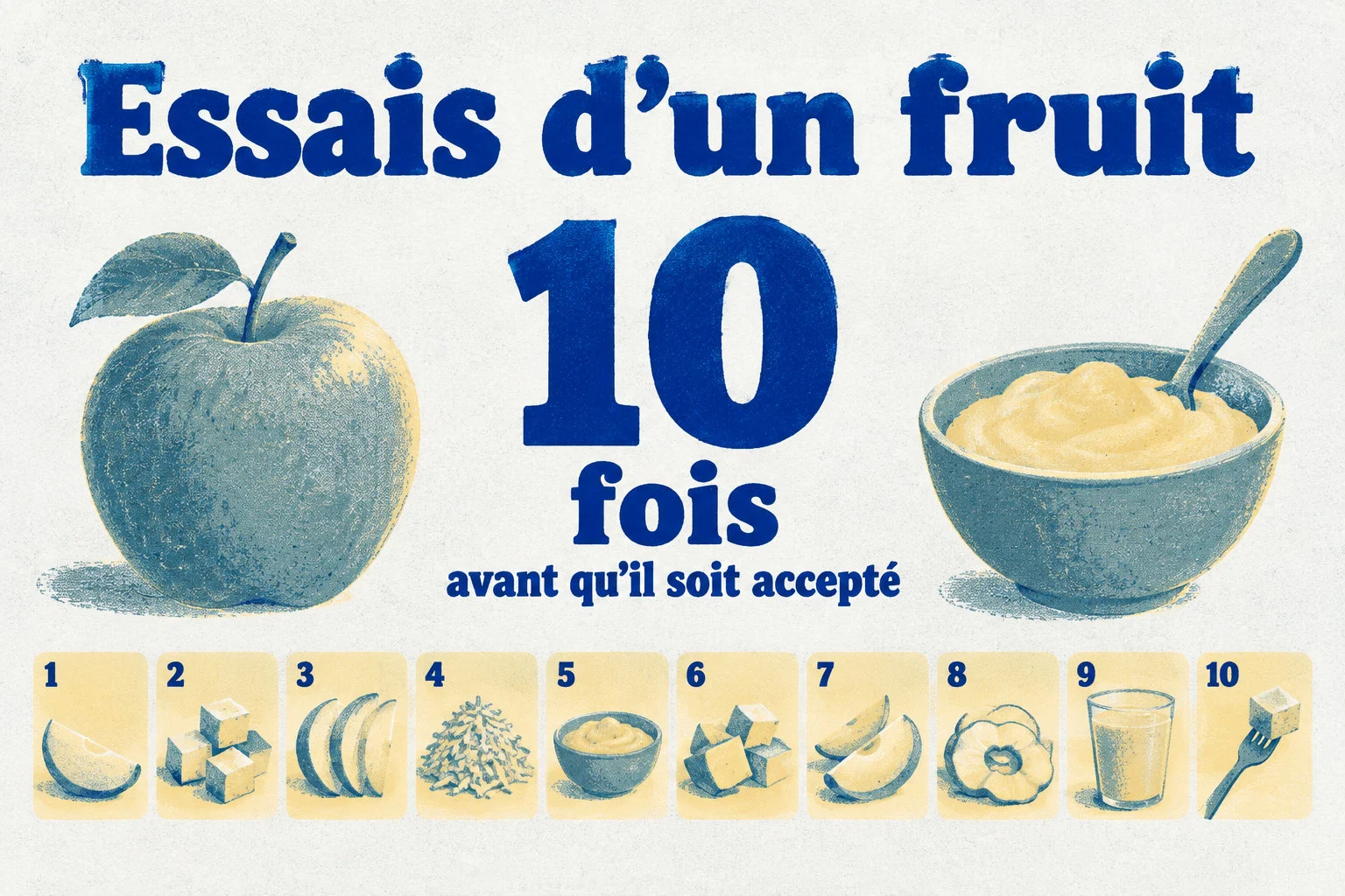 Un fruit peut devoir être proposé jusqu’à 10 fois avant d’être accepté.